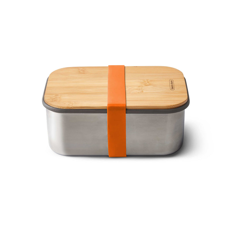 Edelstahl Sandwich Box, groß, Orange, 1250 ml