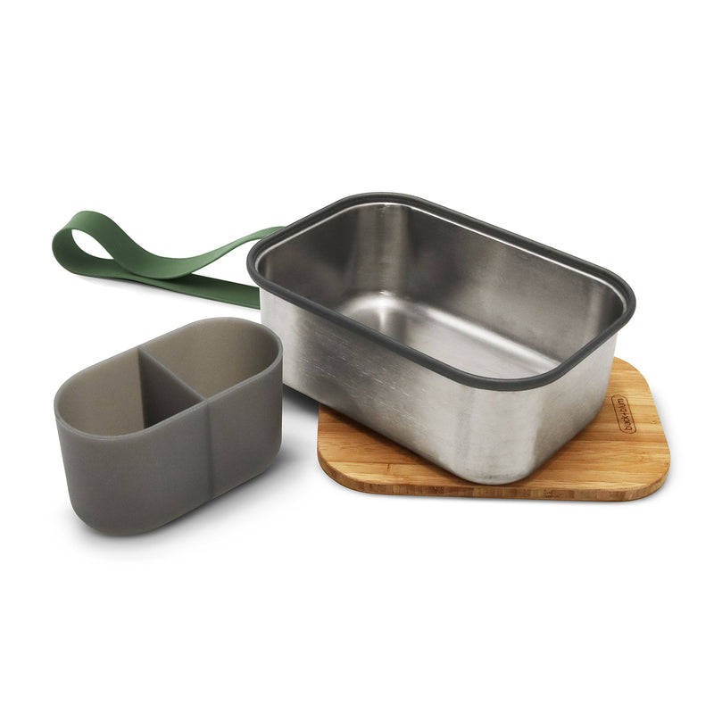 Edelstahl Sandwich Box, groß, Olive, 1250 ml