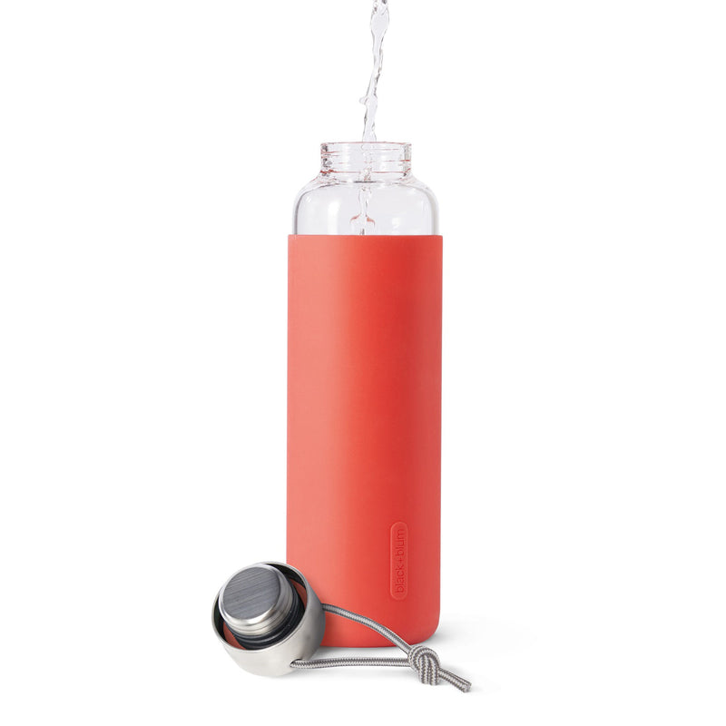 Glas-Wasserflasche, Koralle, 600 ml