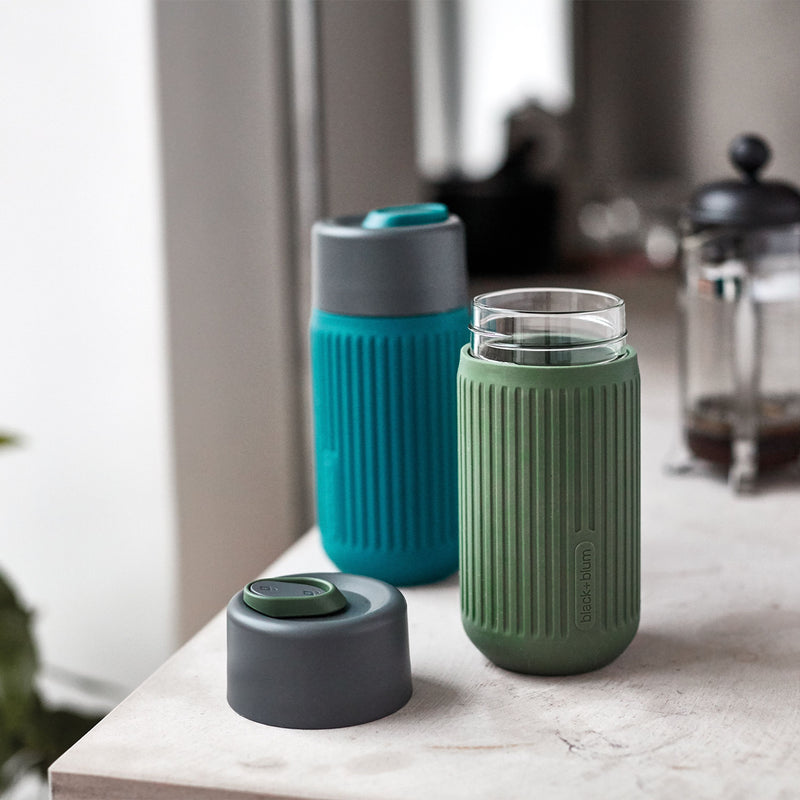 Glas To-Go Becher, ozean, 340 ml