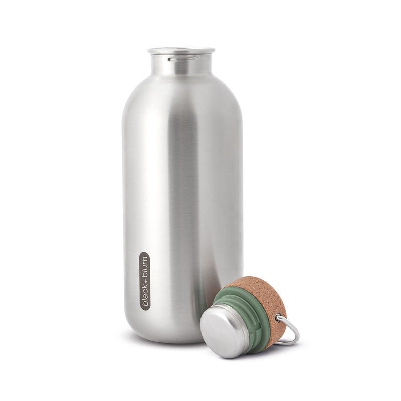 Edelstahl Wasserflasche, olive, 600 ml