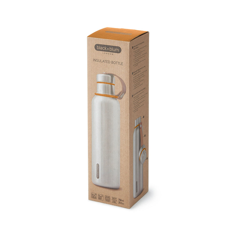 Isolierflasche (optimiertes Design), orange, 750 ml