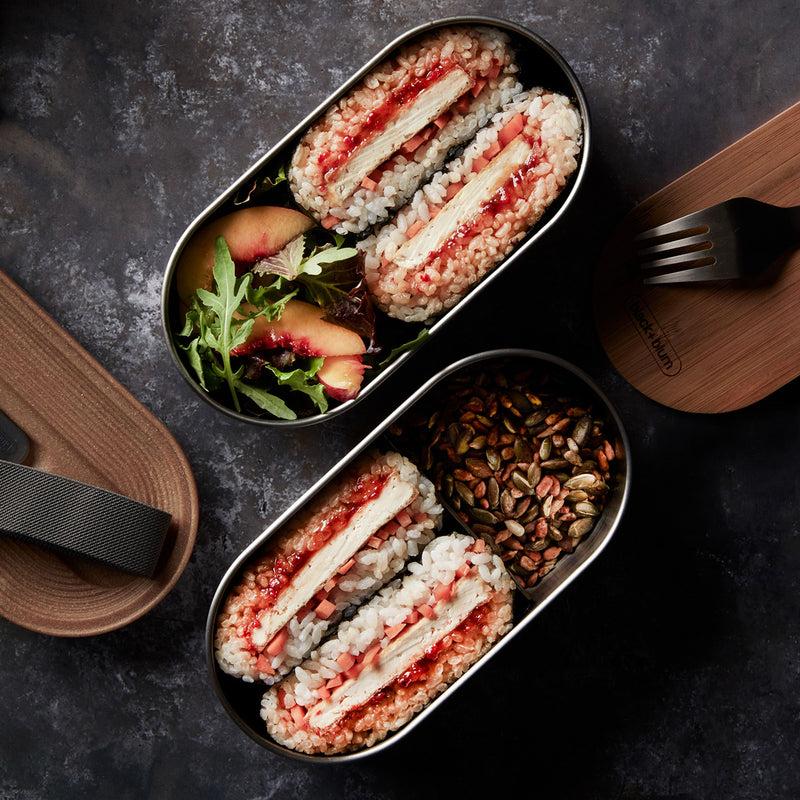 Edelstahl Bentobox, 2 x 500 ml