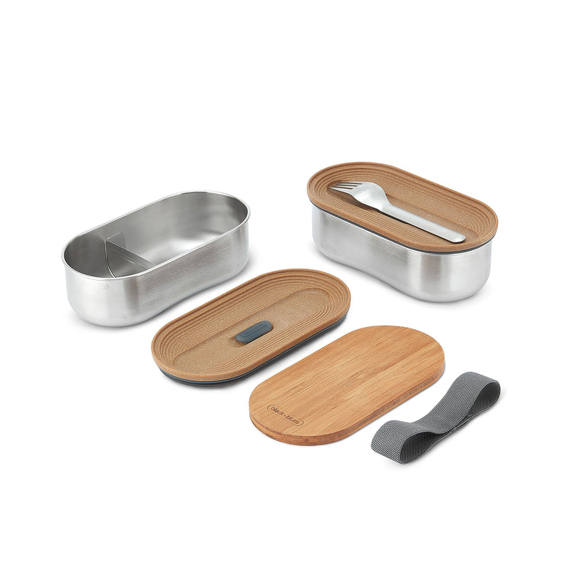 Edelstahl Bentobox, 2 x 500 ml