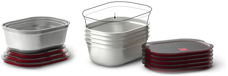 Multifunktions-Boxen-Set, 3x 900 ml