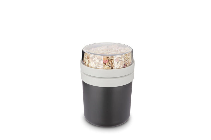 WEIS Lunchbox 0,5l+0,15l zweiteilig schwarz