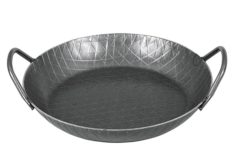 TURK Servierpfanne schmiedeeisern mit 2 Griffen und extra hohem Rand Ø28cm schwarz