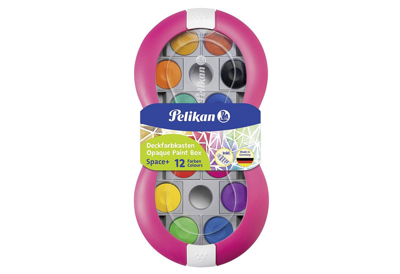 PELIKAN Farbkasten Space+ pink 12 Farben + Deckweiß