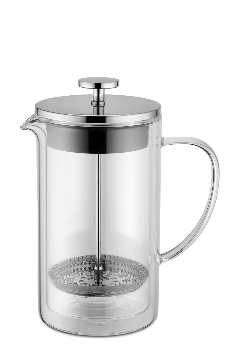 WEIS Pressfilterkanne 0,8l doppelwandig Borosilikatglas