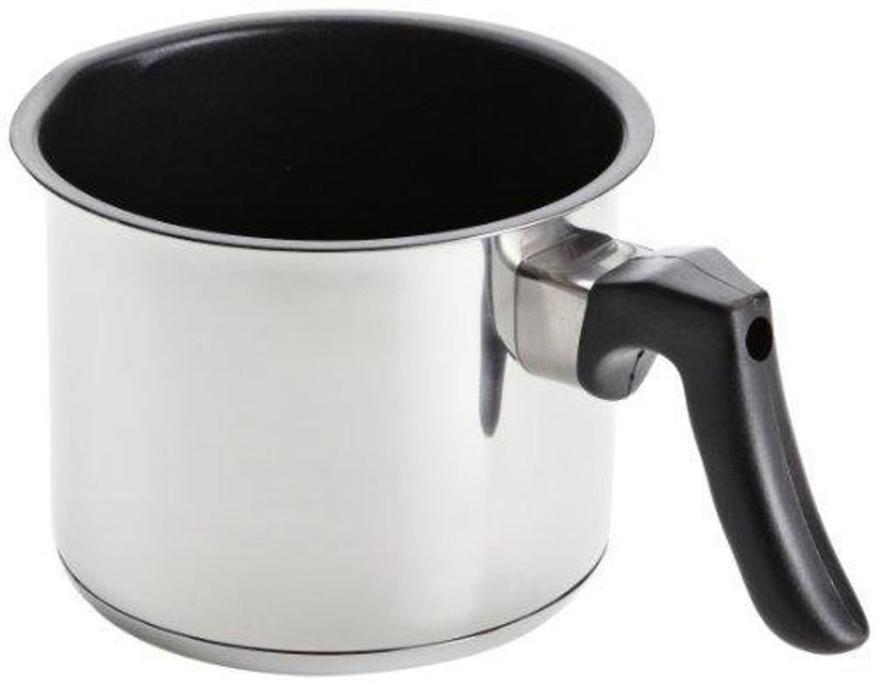 KARL KRÜGER Milchtopf mit Ausguss innen antihaftversiegelt 1 l Ø12cm Edelstahl