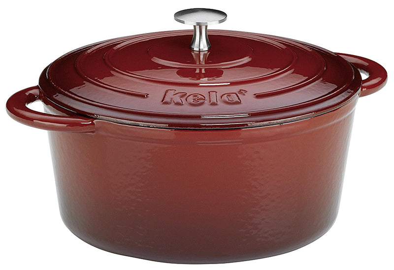 KELA Bräter Calido 5l 12cm Ø26cm rot/beige