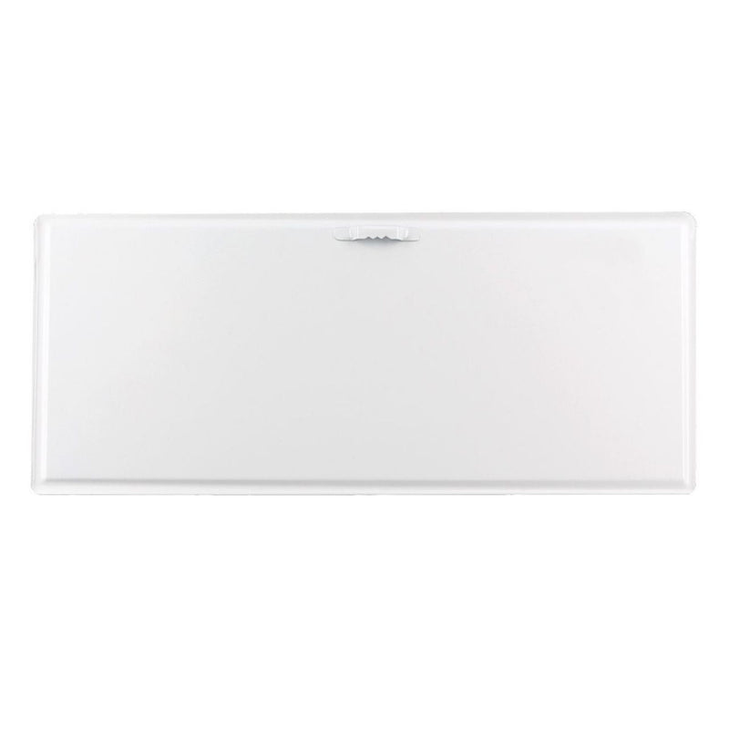 Grosses Vintage Maritimes Metallschild, Modell: HEUTE IST MIR NACH MEER, Material Metall , Maße 35 x 15 cm, weiss, blau, ideal für Garten, Terrasse, Bar, Cafe, Cafeteria oder einfach Zuhause.