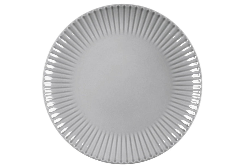 KRAUTHEIM & ADELBERG Speiseteller Relief grau 27cm 2Stück