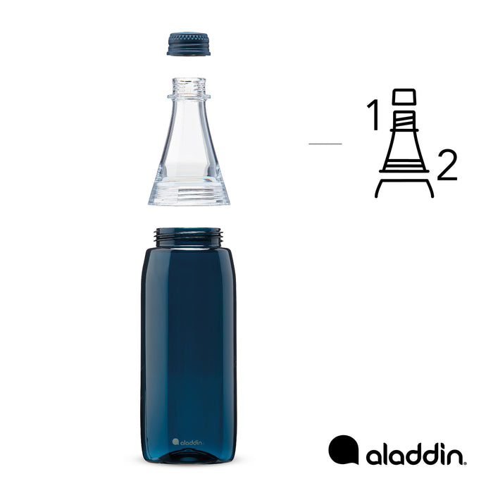 Die Trinkflaschen von aladdin im Design einer klassischen Glastrinkflasche sind aus Tritan - leicht, bruchsicher und wiederauffüllbar ? einfach ideal für unterwegs.