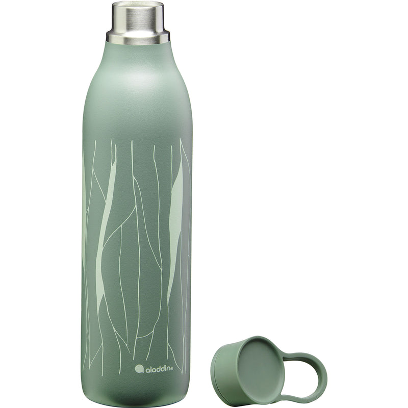 CityLoop Isolierflasche, 0,6L, Salbei-Grün + Print