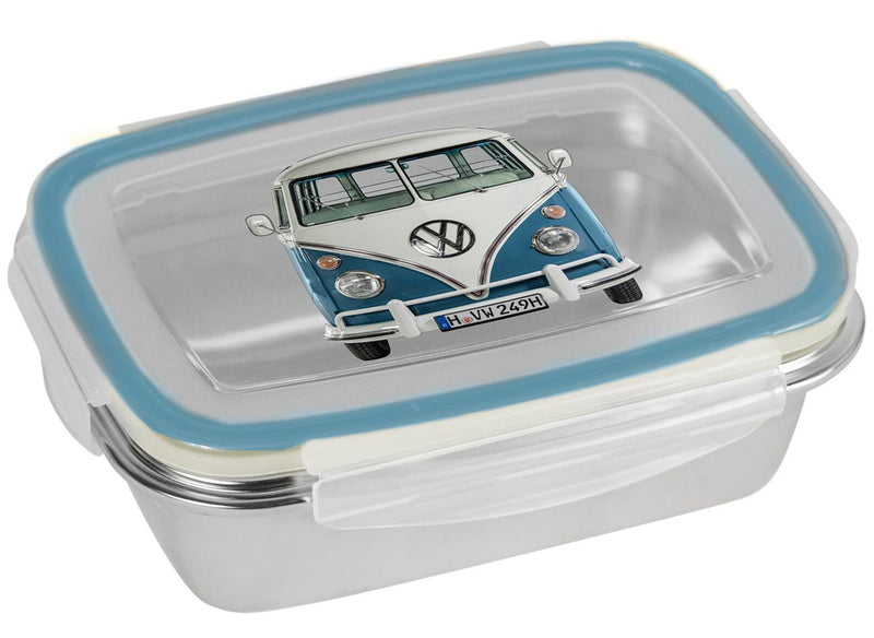 GEDA Brotdose VW Bulli Edelstahl blau 850ml