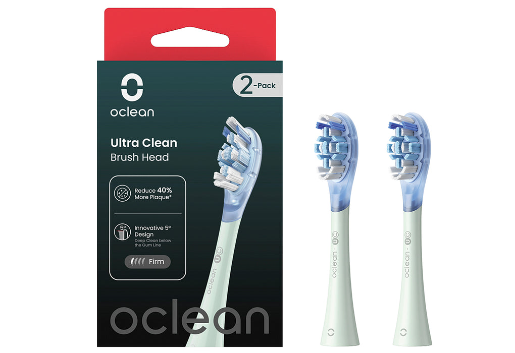 OCLEAN Aufsteckzahnbürste Ultra clean green 2er Pack