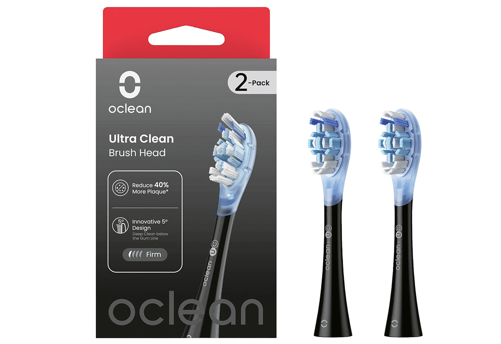 OCLEAN Aufsteckzahnbürste Ultra clean black 2er Pack