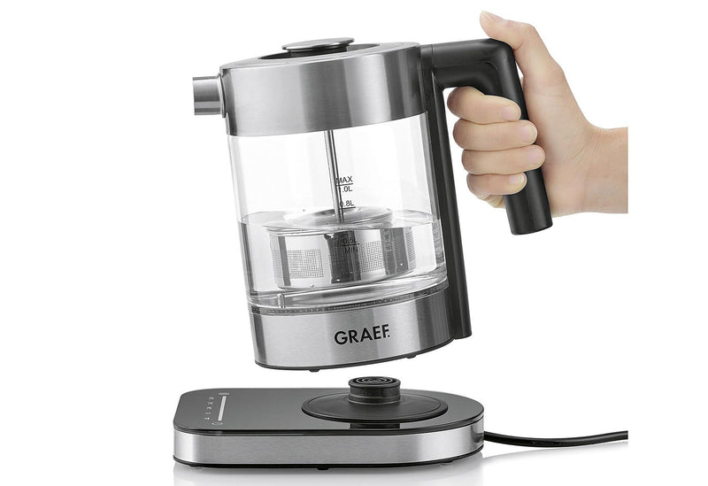 GRAEF Wasserkocher WK 350 EU 1l 2200Watt mit Teesieb Glas