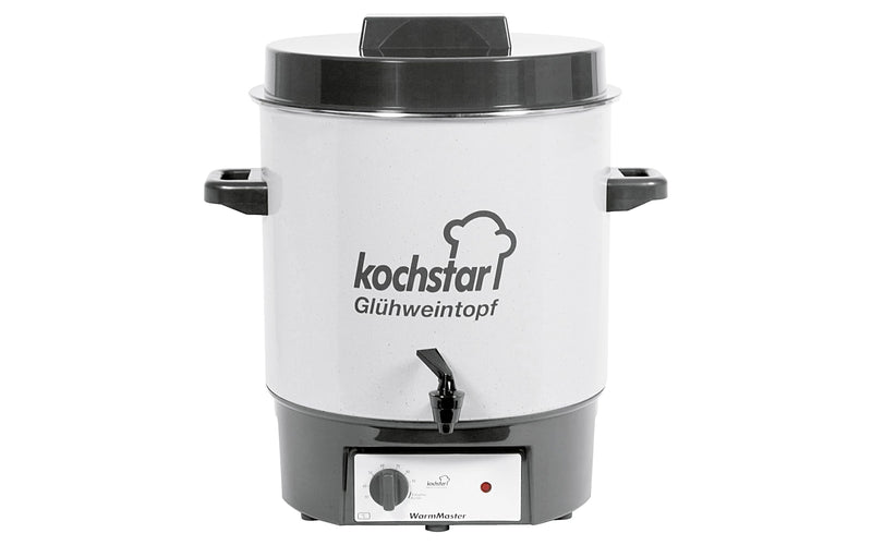 KOCHSTAR Einkochautomat WarmMaster A 1/4 mit Ablaufhahn 27l Ø35cm steingrau/weiß