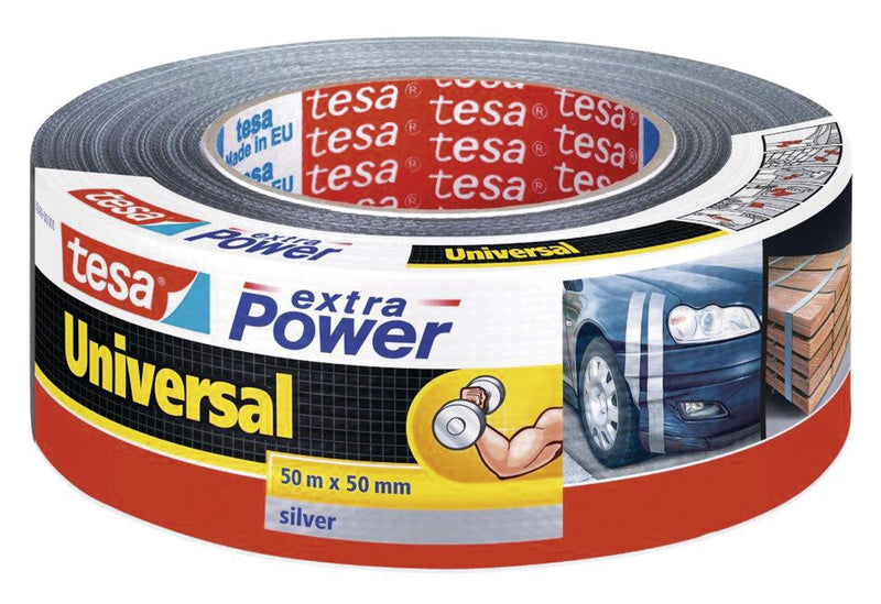 TESA Gewebeband extra Power 50mm 25m silbergrau