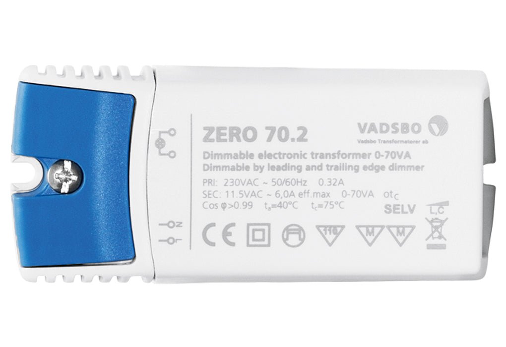 VADSBO ZERO 70.2 elek. Trafo 0-70W dim. mit LED-Dimmer