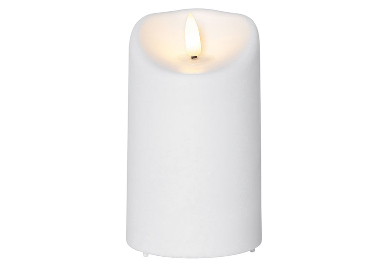 STAR TRADING LED Kerze Outdoor Flamme 13x7,5cm weiß