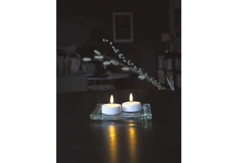 STAR TRADING LED Maxi Teelicht Flamme 2Stück weiß