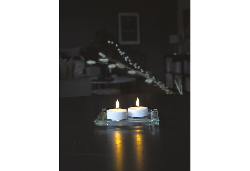 STAR TRADING LED Maxi Teelicht Flamme 2Stück weiß
