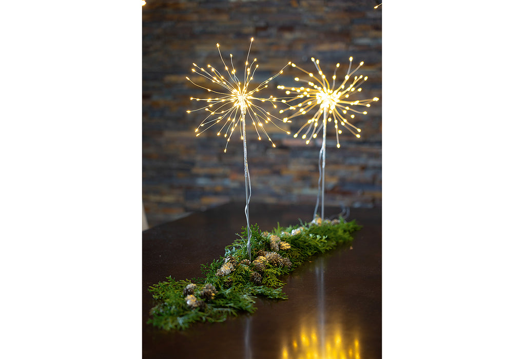 STAR TRADING Standstern Firework 3D LED 50x25cm silber