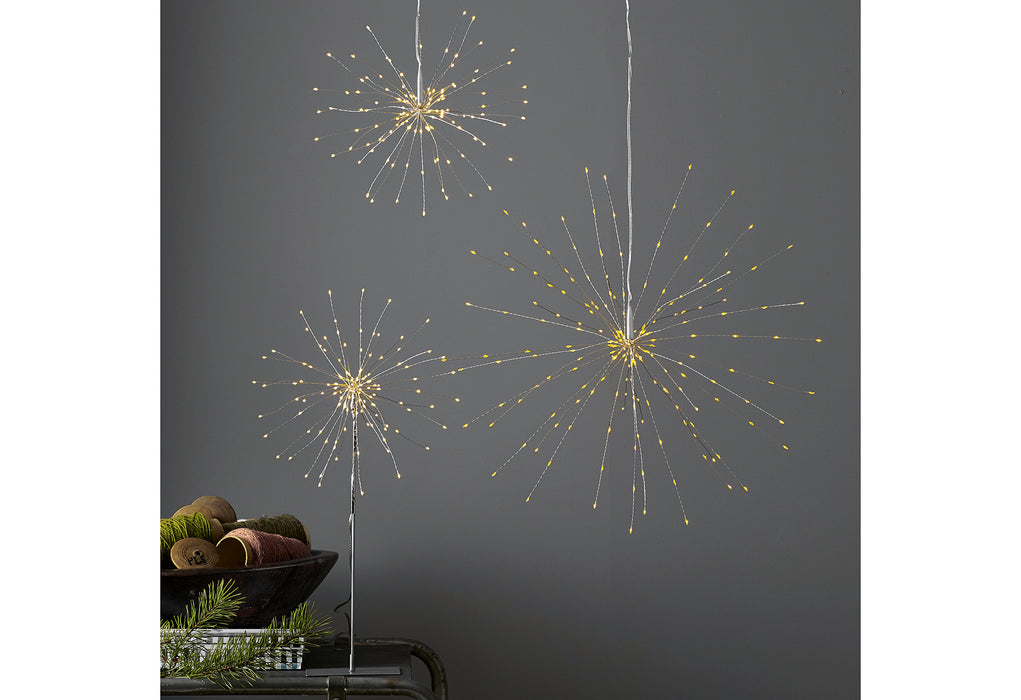 STAR TRADING Standstern Firework 3D LED 50x25cm silber