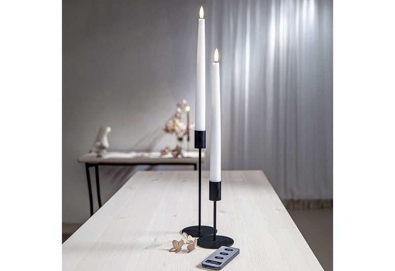 STAR TRADING Kerze LED mit Fernbedienung 2,1x28,5cm weiß 2er Set