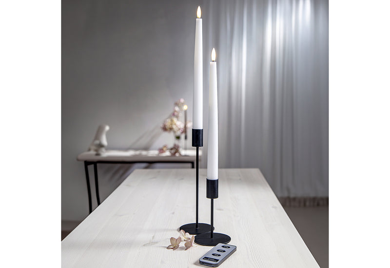 STAR TRADING Kerze LED mit Fernbedienung 2,1x28,5cm weiß 2er Set