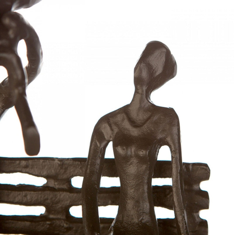 Themen Figur, Skulptur mit Spruch und Weisheit, „  WER PAUSEN MACHT, HAT MEHR VOM LEBEN  “ , aus Eisen BRÜNIERT, durch wundervolles Design in Szene gesetzt, 16 x 11 x 10 cm, tolle Geschenkidee