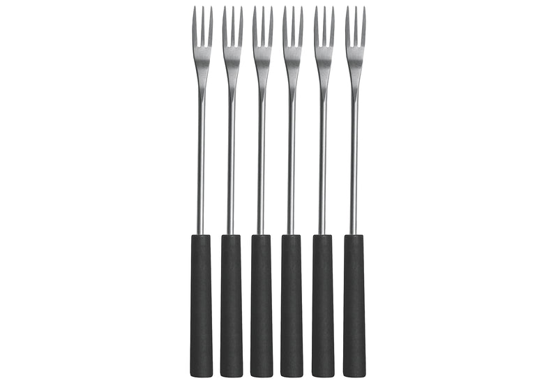 NOUVEL Käsefondue-Gabel schwarzer Kunststoffgriff 6 Stück