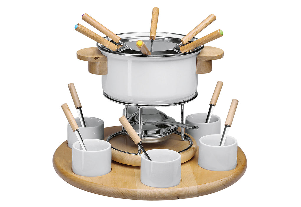 NOUVEL Fondue Set Larissa für Gemüse und Fleisch Emaille 9teilig