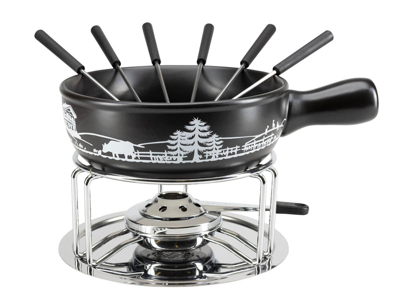 NOUVEL Käsefondue-Set Wiese 9tlg. schwarz