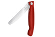 VICTORINOX Gemüsemesser Swiss Classic faltbar Wellenschliff rot Blister