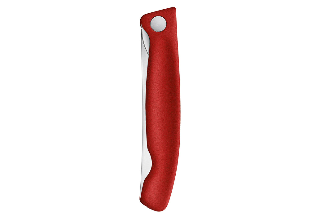 VICTORINOX Gemüsemesser Swiss Classic faltbar Wellenschliff rot Blister