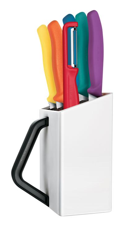 Messerblock Swiss Classic Utility block weiss 7tlg. mehrfarbig