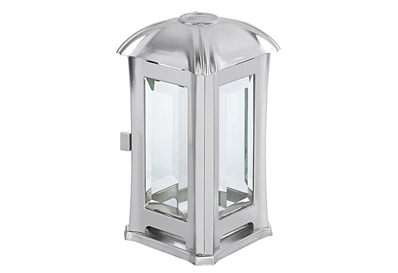 MOLL Grablaterne Edelstahl mit Glas matt 14x14x24cm inox