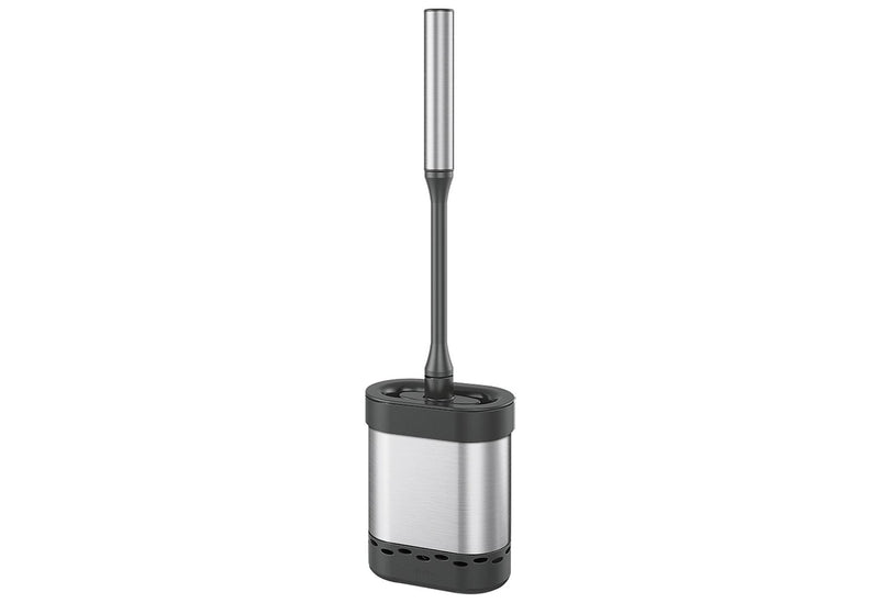 METALTEX WC-Garnitur Cleany Silikon flach flexibel 47,5x7,5x13 cm Edelstahl/schwarz