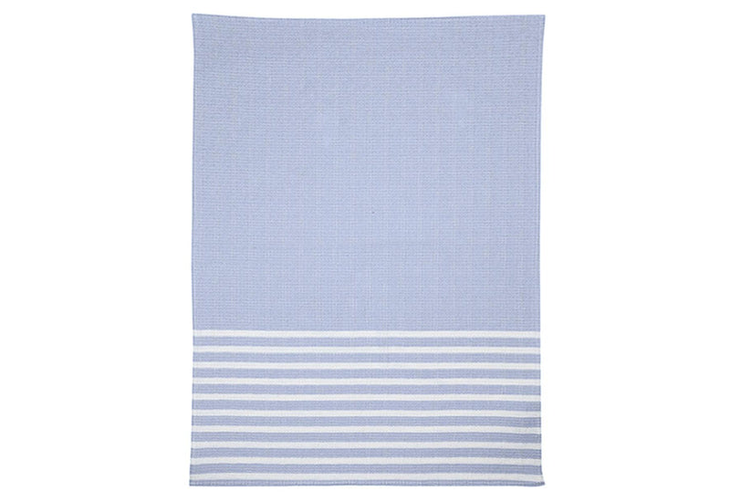 FUSSENEGGER Kids Waffeldecke Streifen 90x70cm bleu