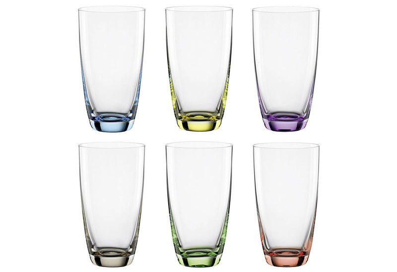 BOHEMIA Selection Longdrinkbecher Viva Colori 350ml farbig sortiert 6er Set