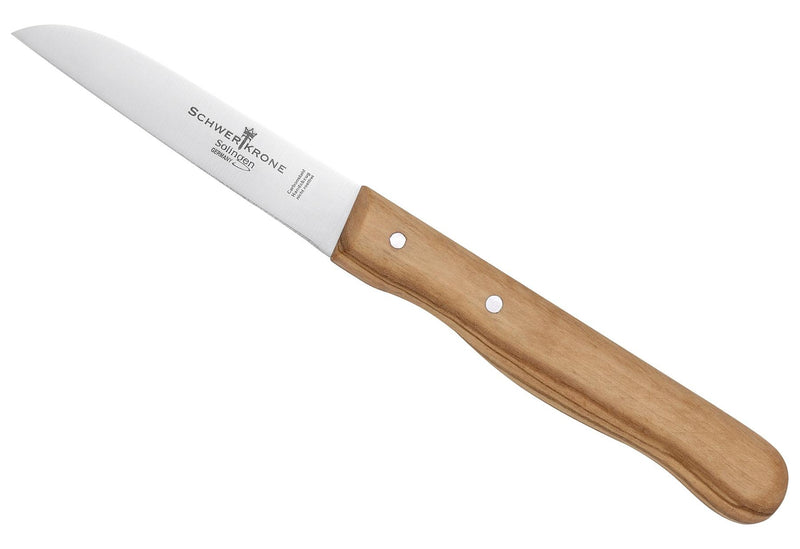 SCHWERTKRONE Gemüsemesser Olivenholz gerade 7,5 cm Carbon