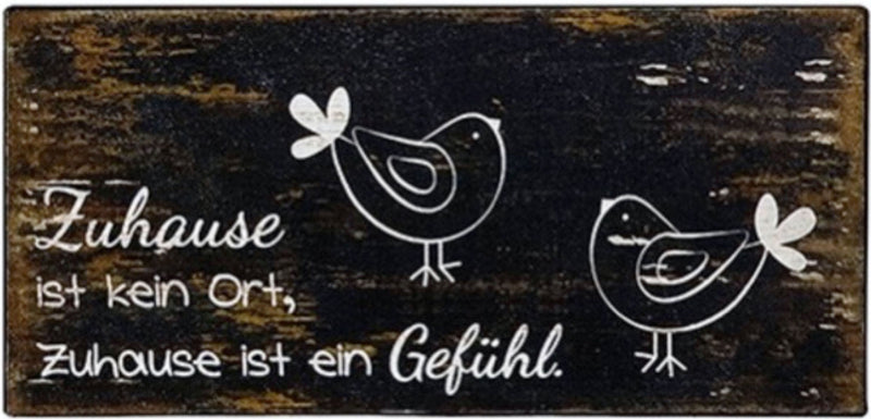 Vintage Retro Blechschild, Material Metall , Maße 21 x 10 cm, Weisheit Zuhause/Familie mit Spruch: Zuhause ist kein Ort, Zuhause ist ein Gefühl , tolle Geschenkidee