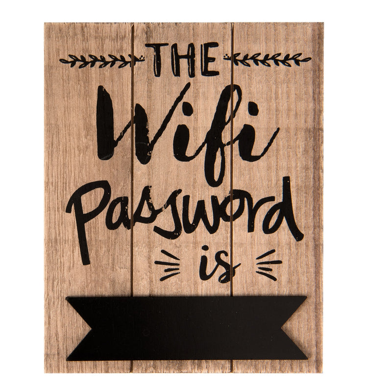 WiFi Passwort Vintage Retro Schild, Modell THE WIFI PASSWORD IS , Material HOLZ , Maße 20x 16 cm, helles Holz mit Tafelfeld, ideal für Bar, Cafe, Teehaus, Cafeteria oder einfach Zuhause