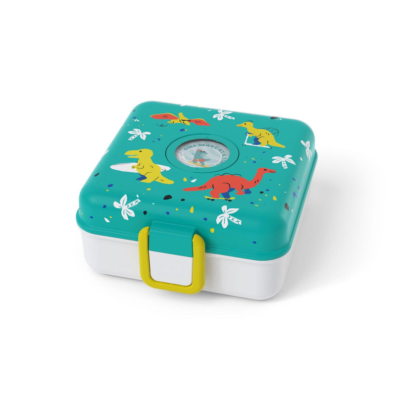 MONBENTO Brotdose Snacky Dino türkis