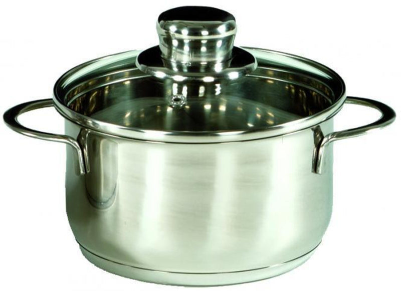 KARL KRÜGER Fleischtopf Saturn mit Glasdeckel 1,6 l Ø14cm Edelstahl