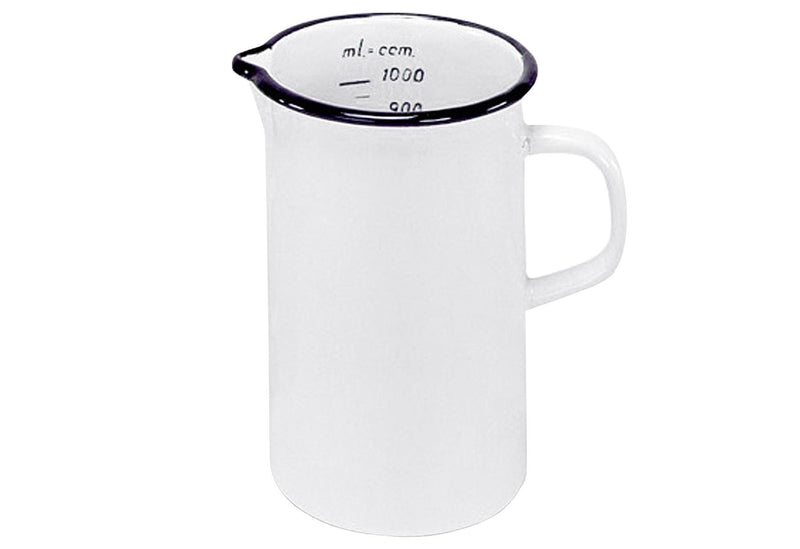 KARL KRÜGER Litermaß 1 l Ø10cm emailliert weiß